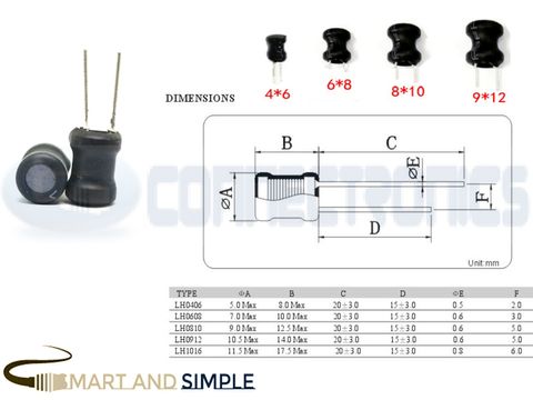 Radial lead inductor