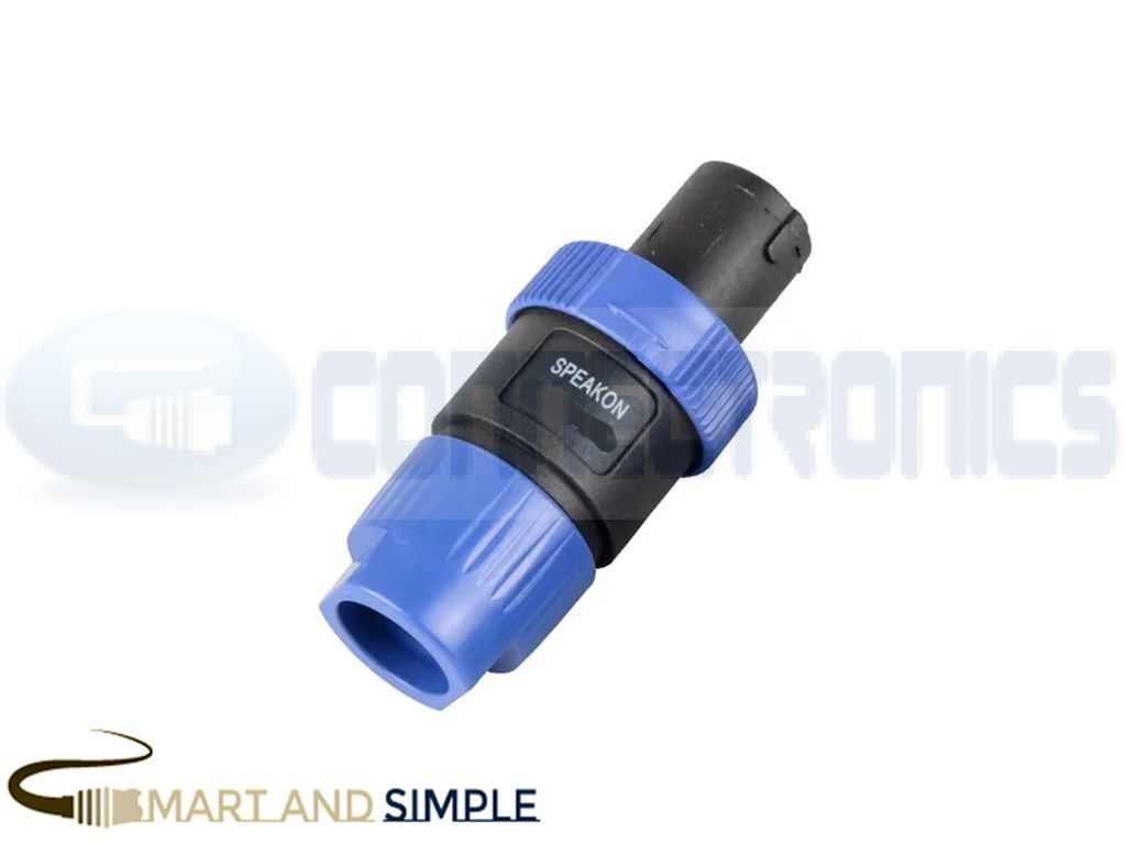 Speakon NL4FC Blue 4 Pin Male Plug Compatible Audio Cable Connector