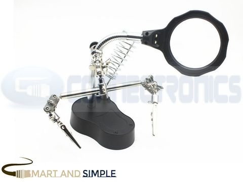 Magnifying Glass with LED Light Third Hand Soldering Repair Tool