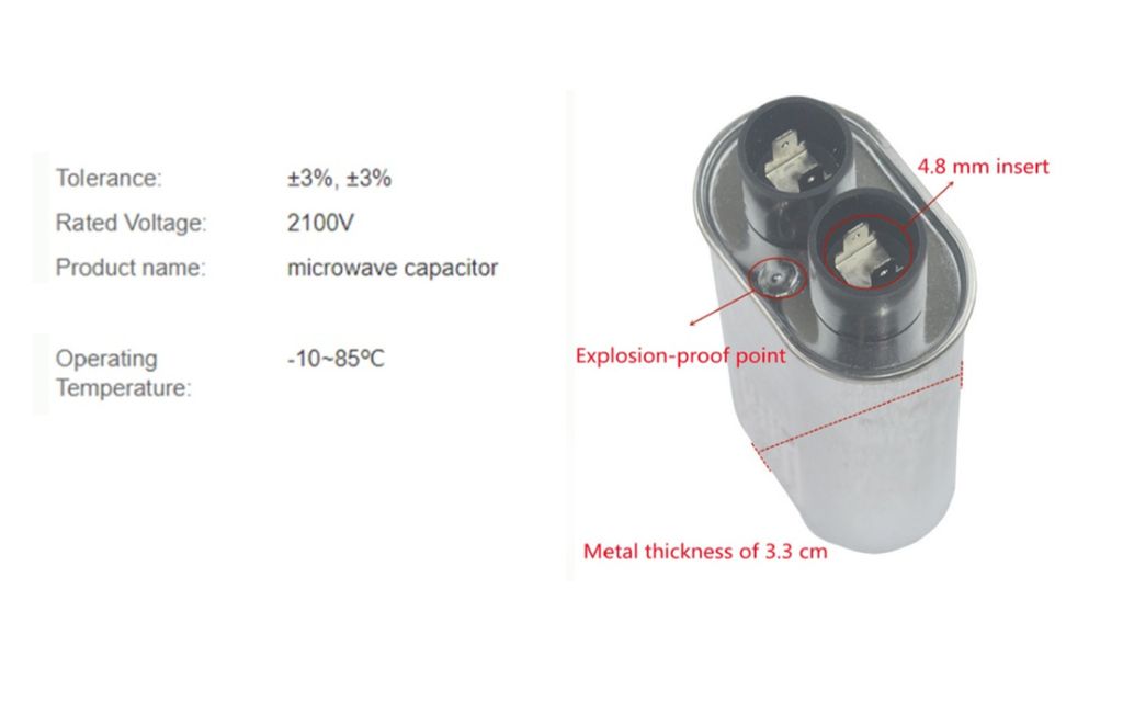 Microwave High-voltage capacitor AC 2100V 2