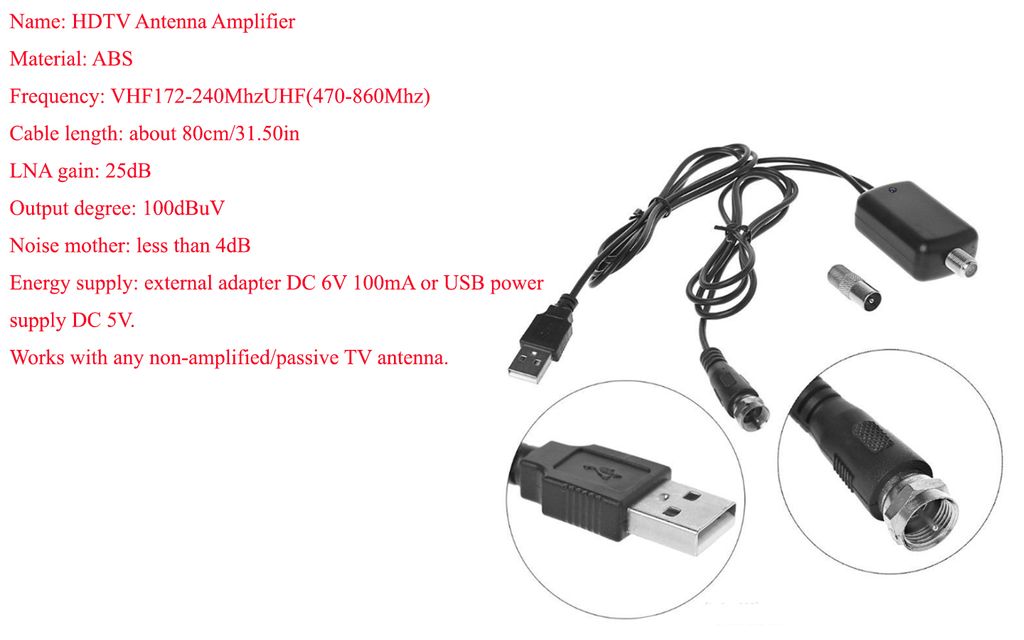 TV antenna signal amplifier 4K 1080P