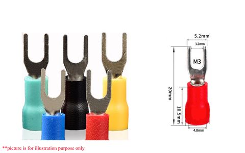 Fork Spade Tongue Terminal Fork Terminals for Wire Lug Terminal  SV2-3