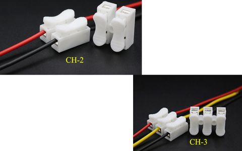 Fast Wire Connector CH2 Reusable Terminal Block Safe Spring Quick Connector Electrical 2Pins 2 IN 2 OUT