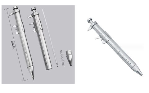 Caliper type ball pen ruler 0-100mm