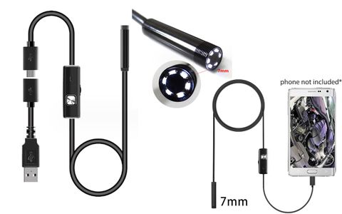 Usb Mobile phone Endoscope 7mm Industrial Automobile Pipeline Waterproof AN97 Camera sight glass inspection