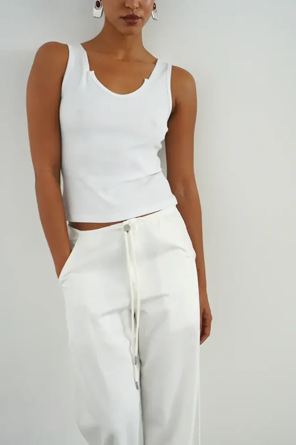LNA-Ruben-Ribbed-Tank-White