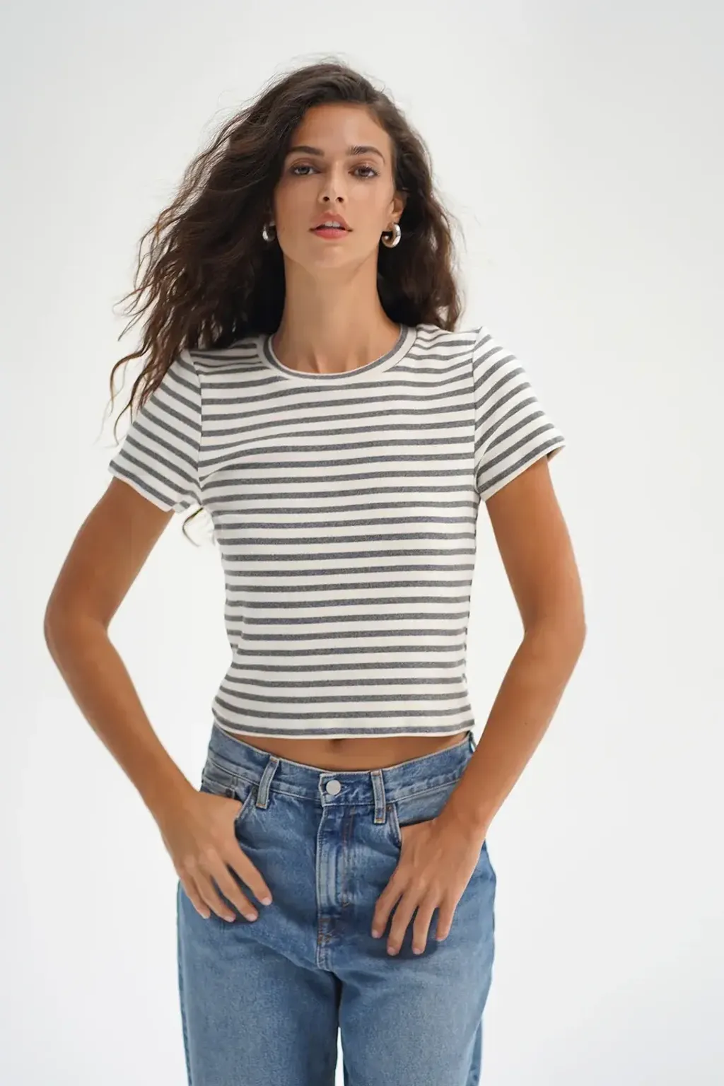 LNA-Dillon-Grey-Stripe-Tee