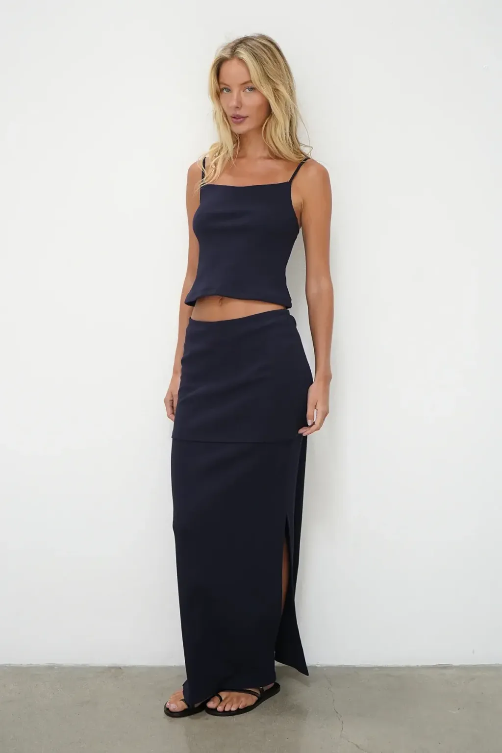 LNA-LORA-RIBBED-MAXI-SKIRT-INK-BLUE