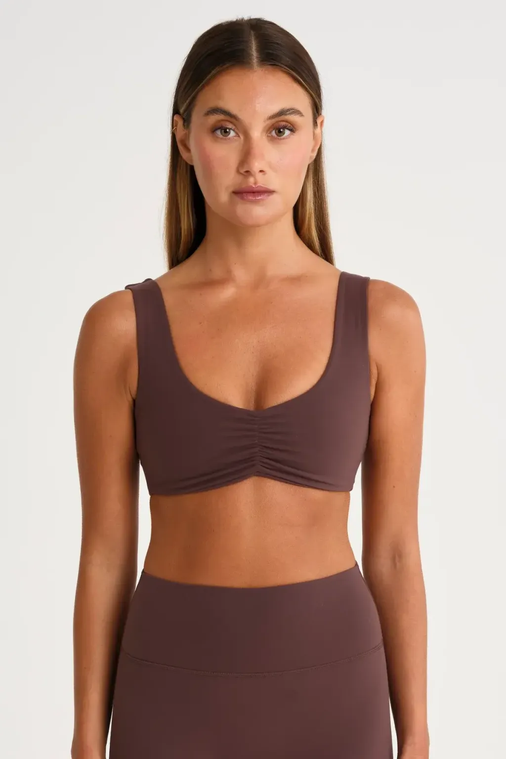 A4C188_ESP_CloudCore_RuchedFrontSportsBra_FrontCropped