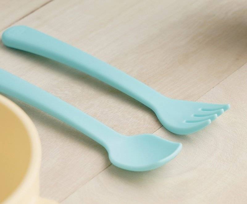 Its Yummy Spoon & Fork Set Blue-800x662