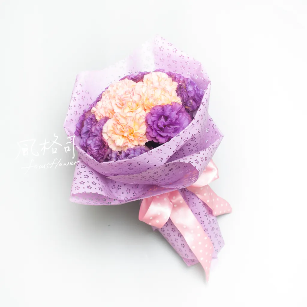 康乃馨紫粉鮮花束fb0002 風格司花藝