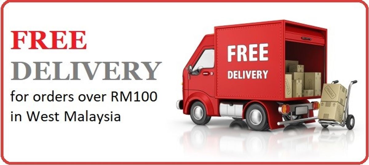 Free Delivery For Orders Over RM100 In West Malaysia
