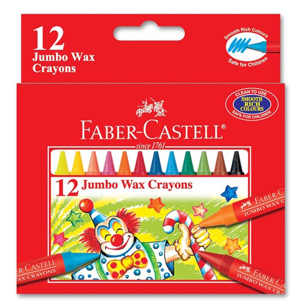 Faber-Castell-1225-12-Xolour-Jumbo-Wax-Crayon