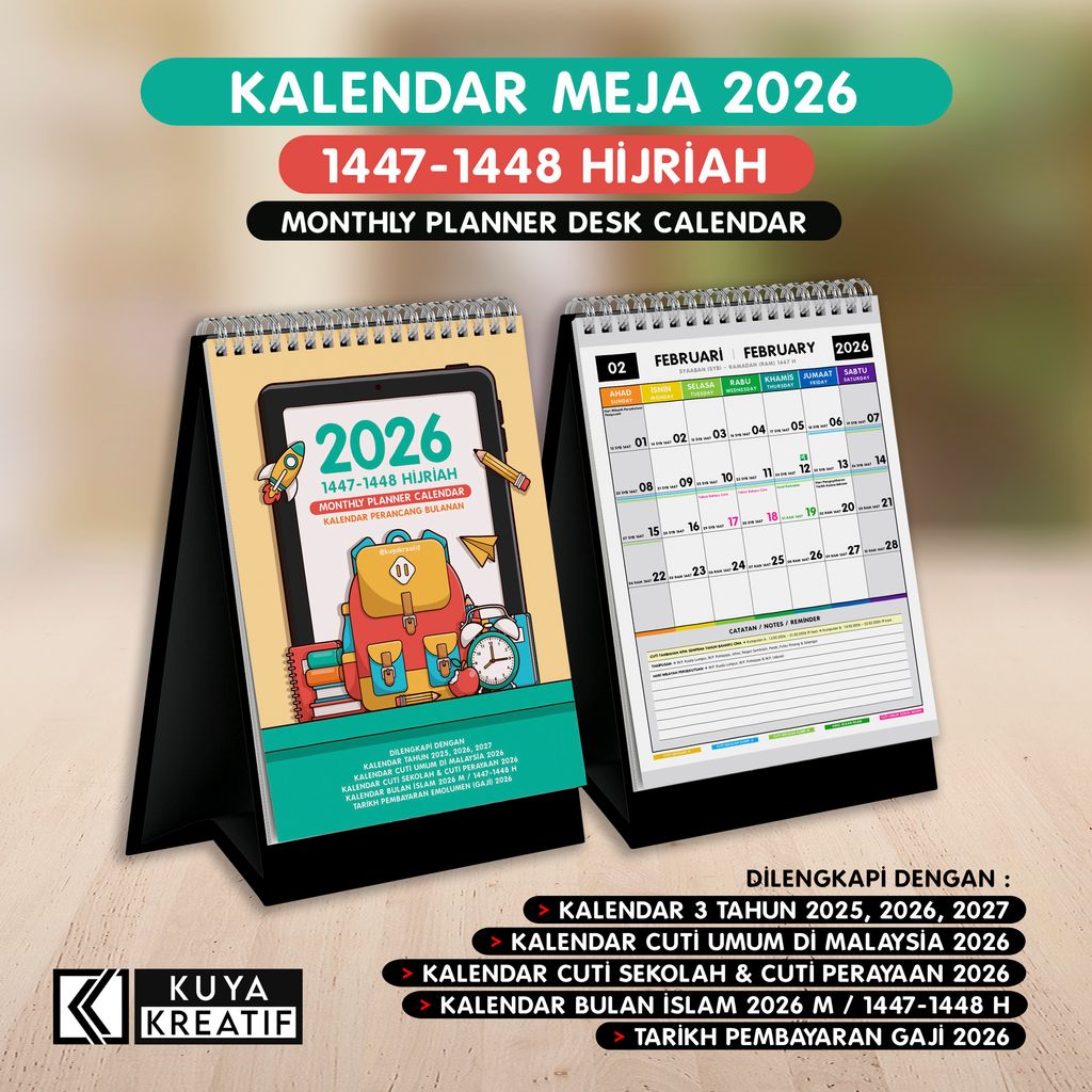 POSTER PROMO - KALENDAR MEJA 2026 - COVER V5 - CIKGU