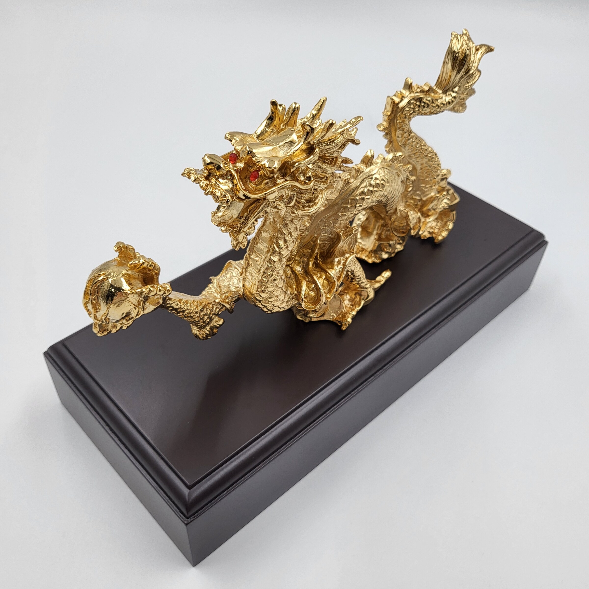 My Pewter Gold Plated Pewter Dragon Figurine