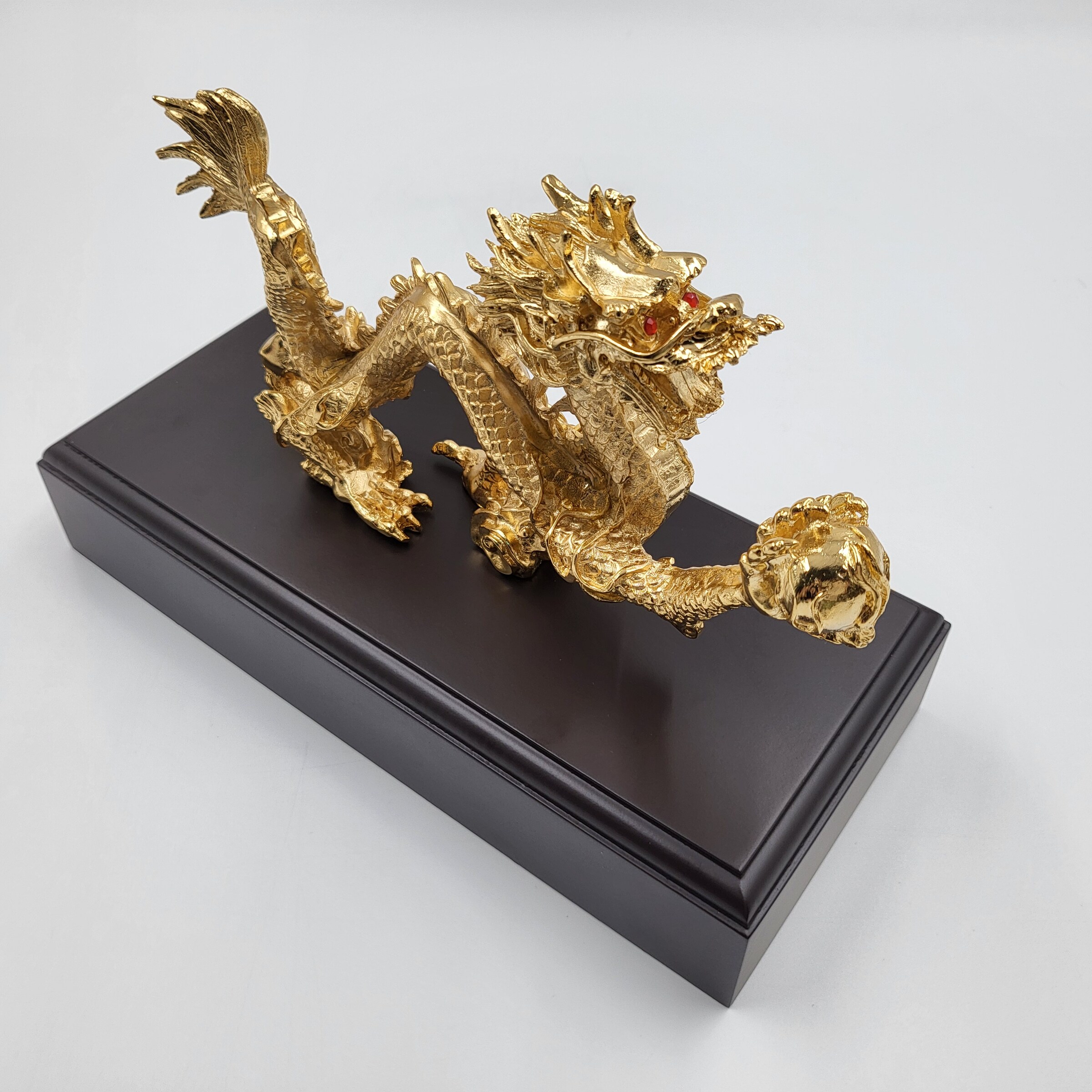 My Pewter Gold Plated Pewter Dragon Figurine