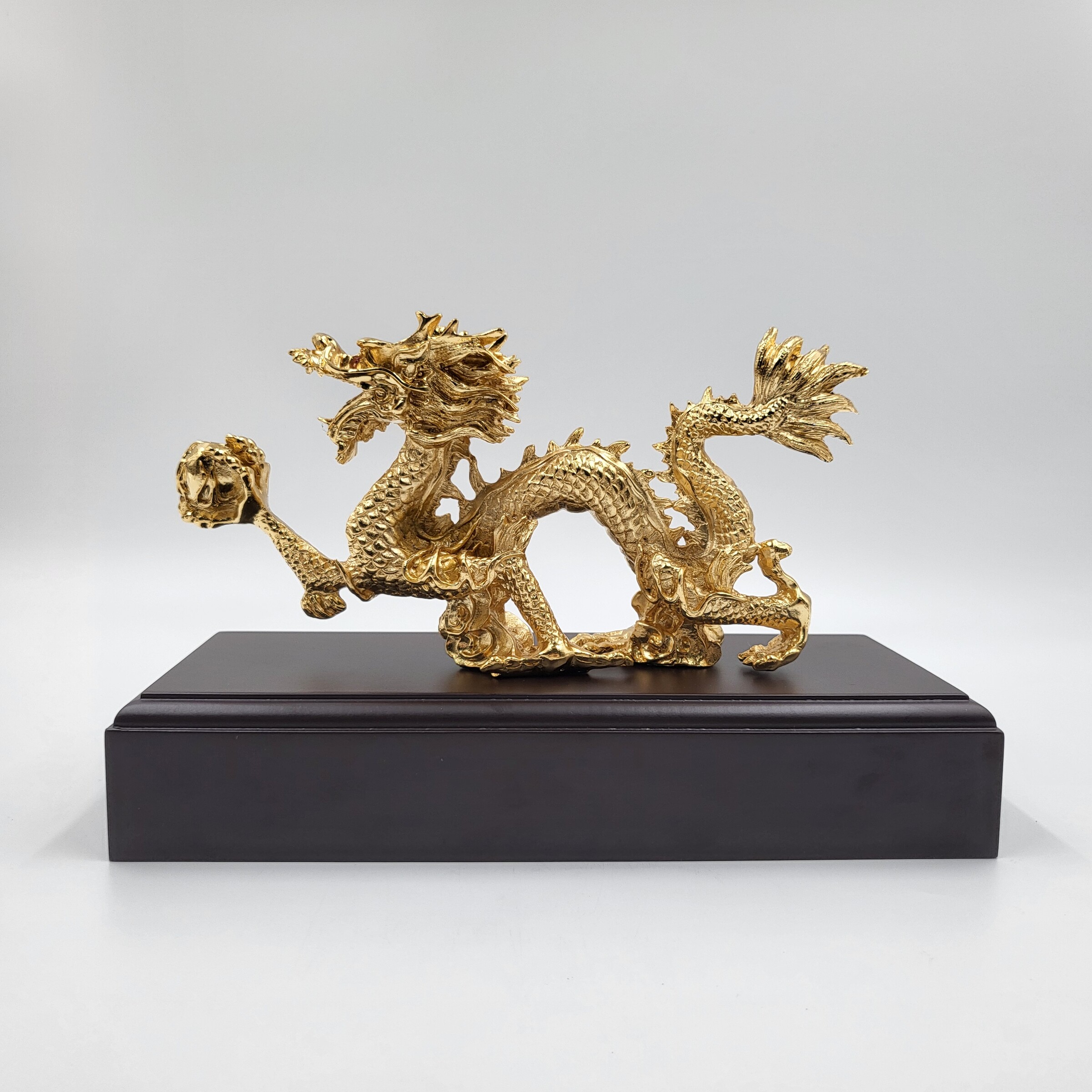 My Pewter Gold Plated Pewter Dragon Figurine