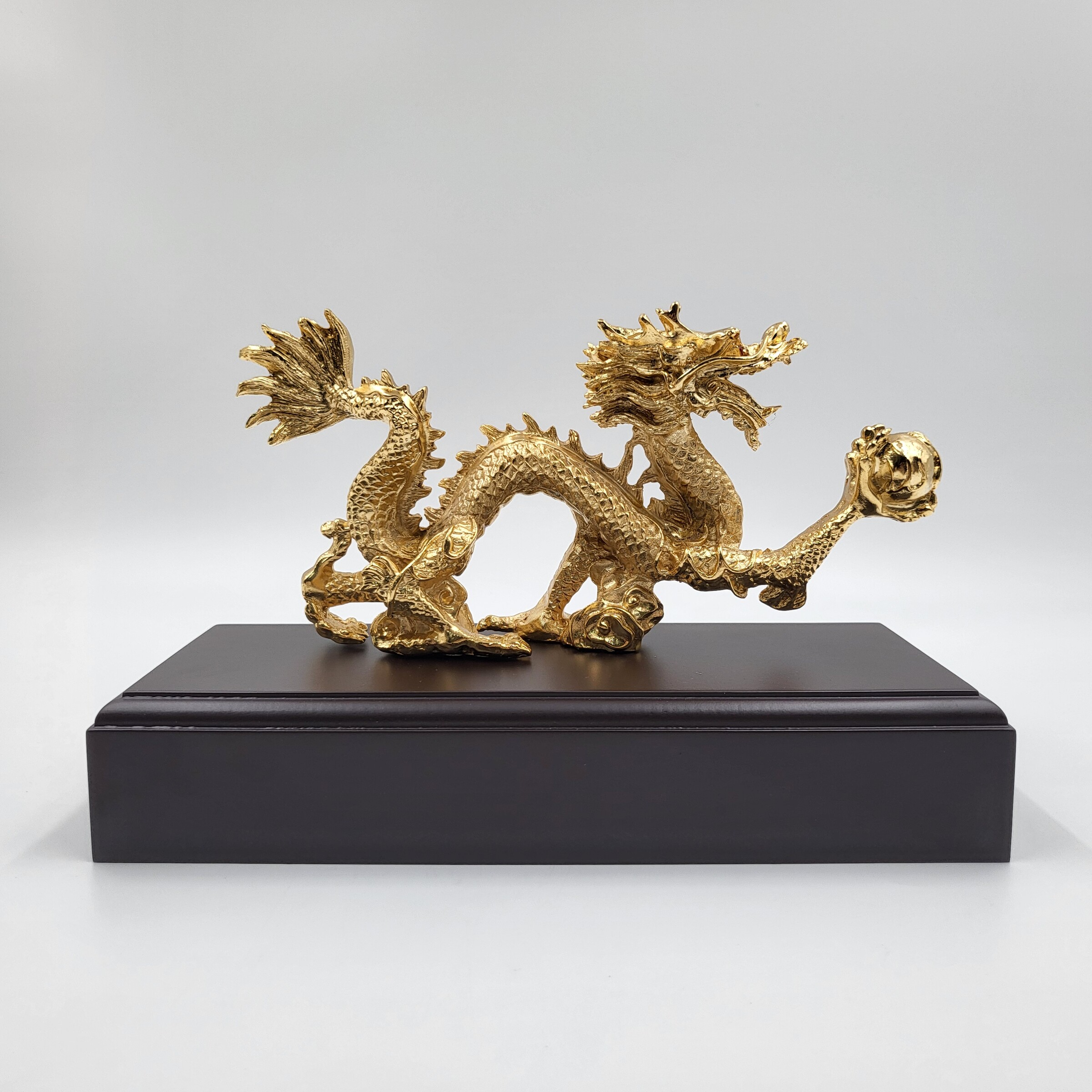 My Pewter Gold Plated Pewter Dragon Figurine