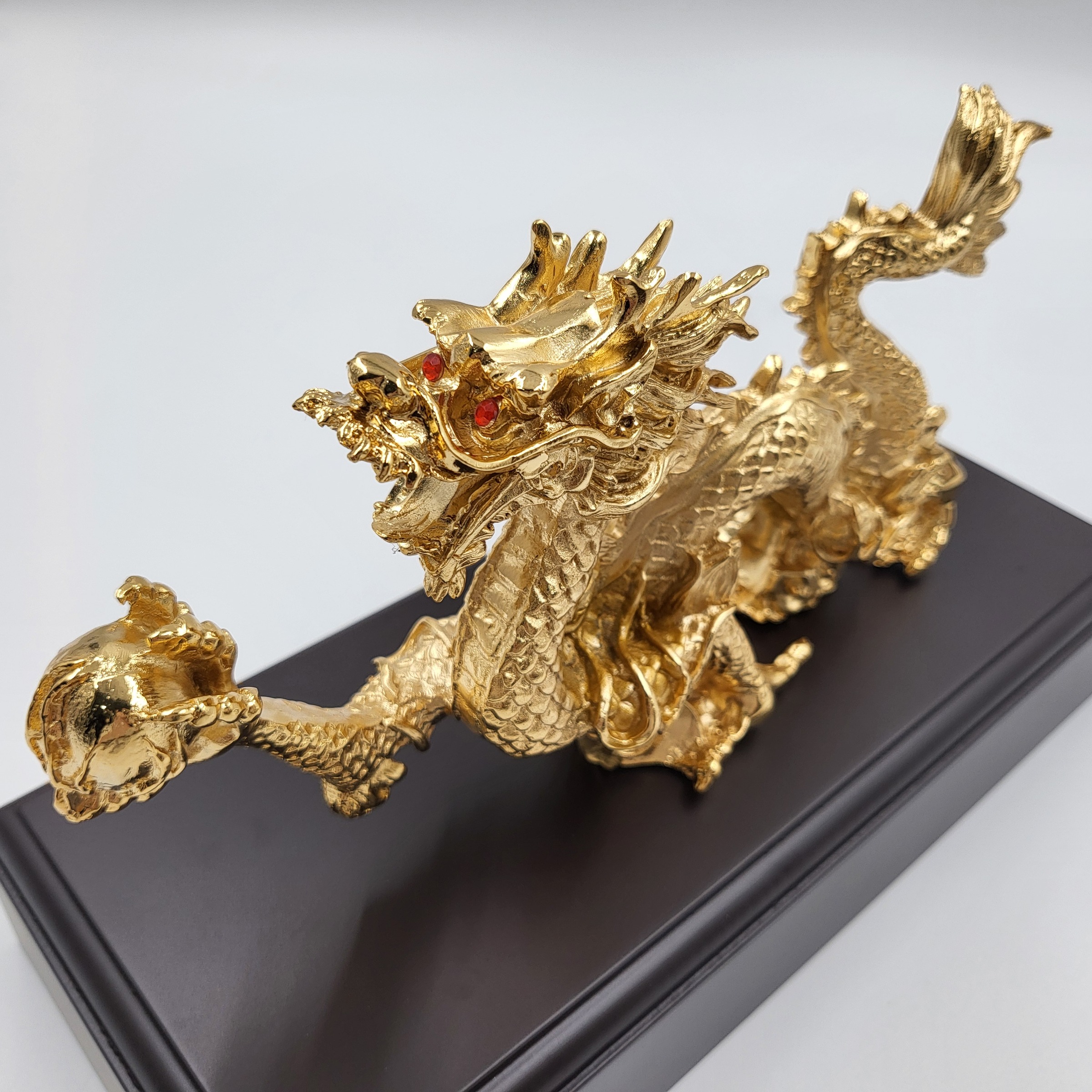 My Pewter Gold Plated Pewter Dragon Figurine