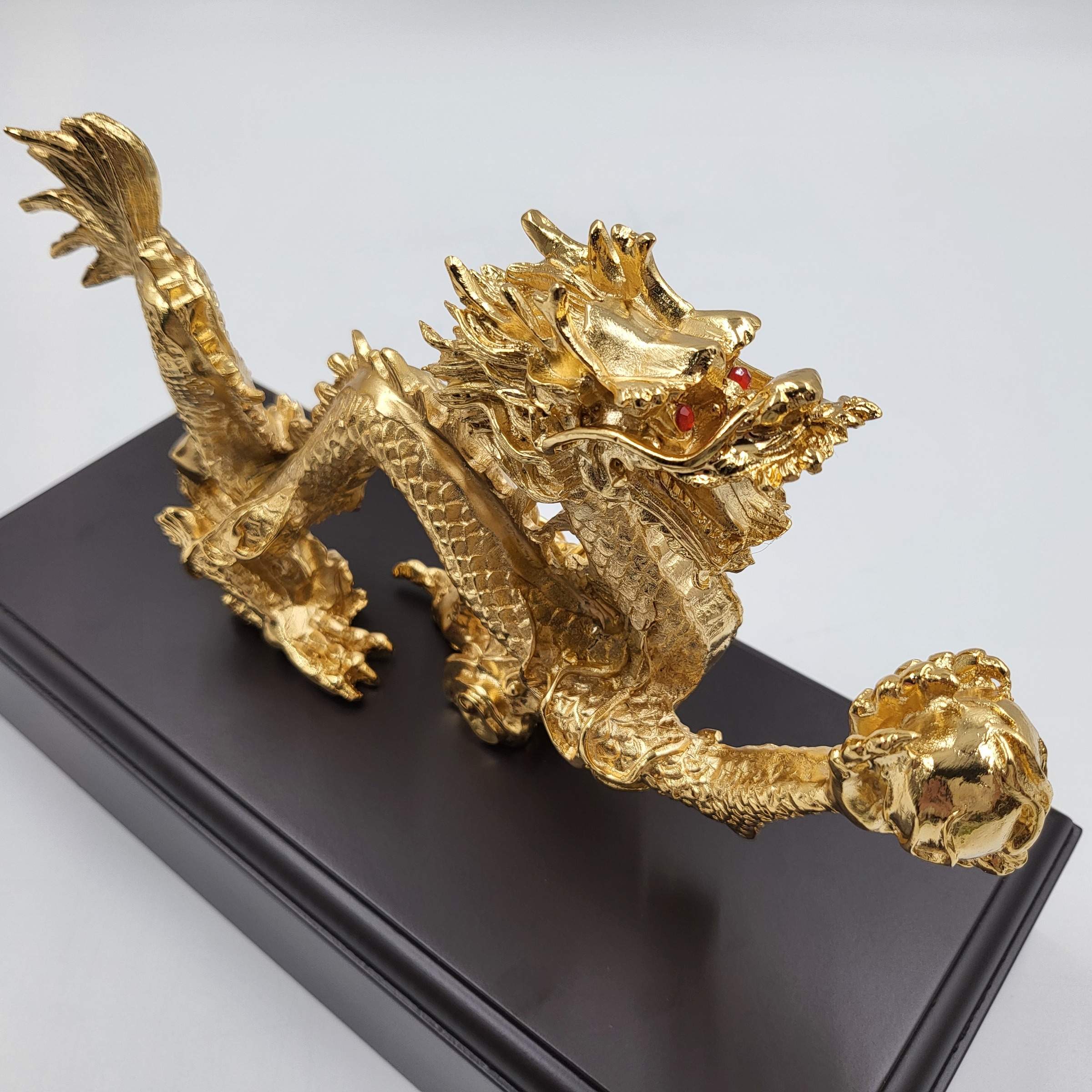 My Pewter Gold Plated Pewter Dragon Figurine