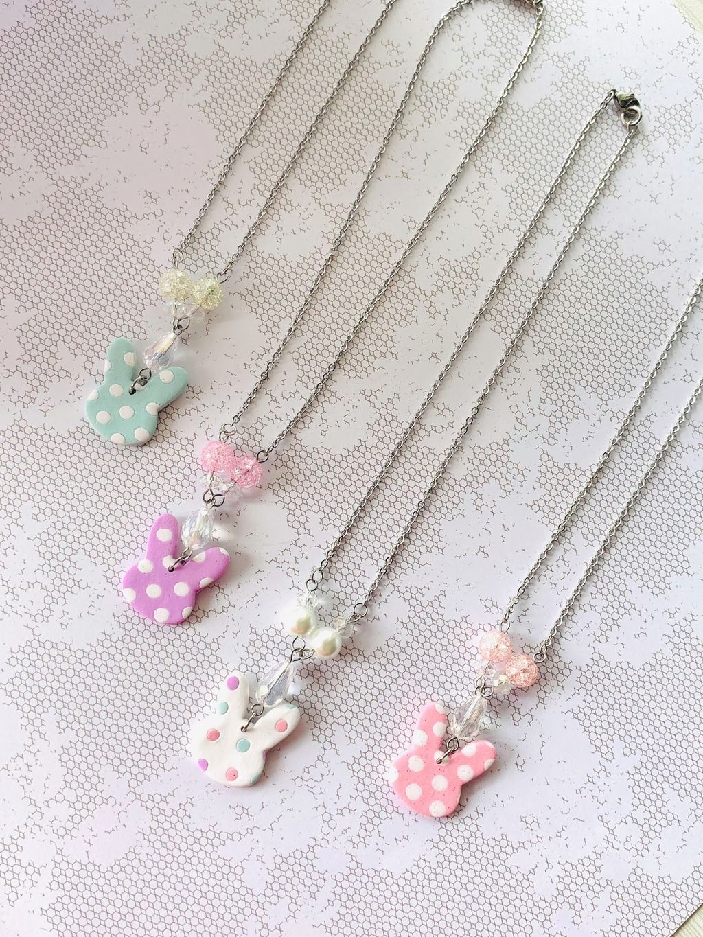 Bunny Polka Dot Necklace