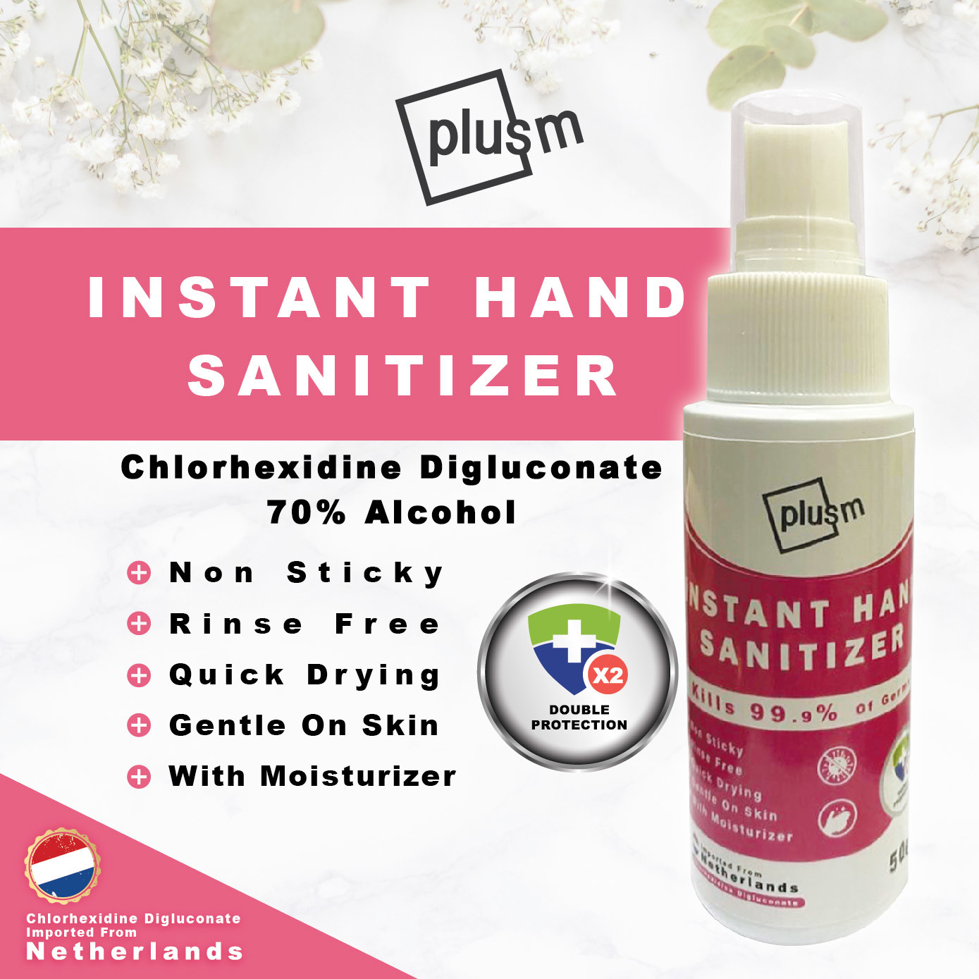 Plus m Hand Sanitizer 50ml X 1 bottle GoodSense