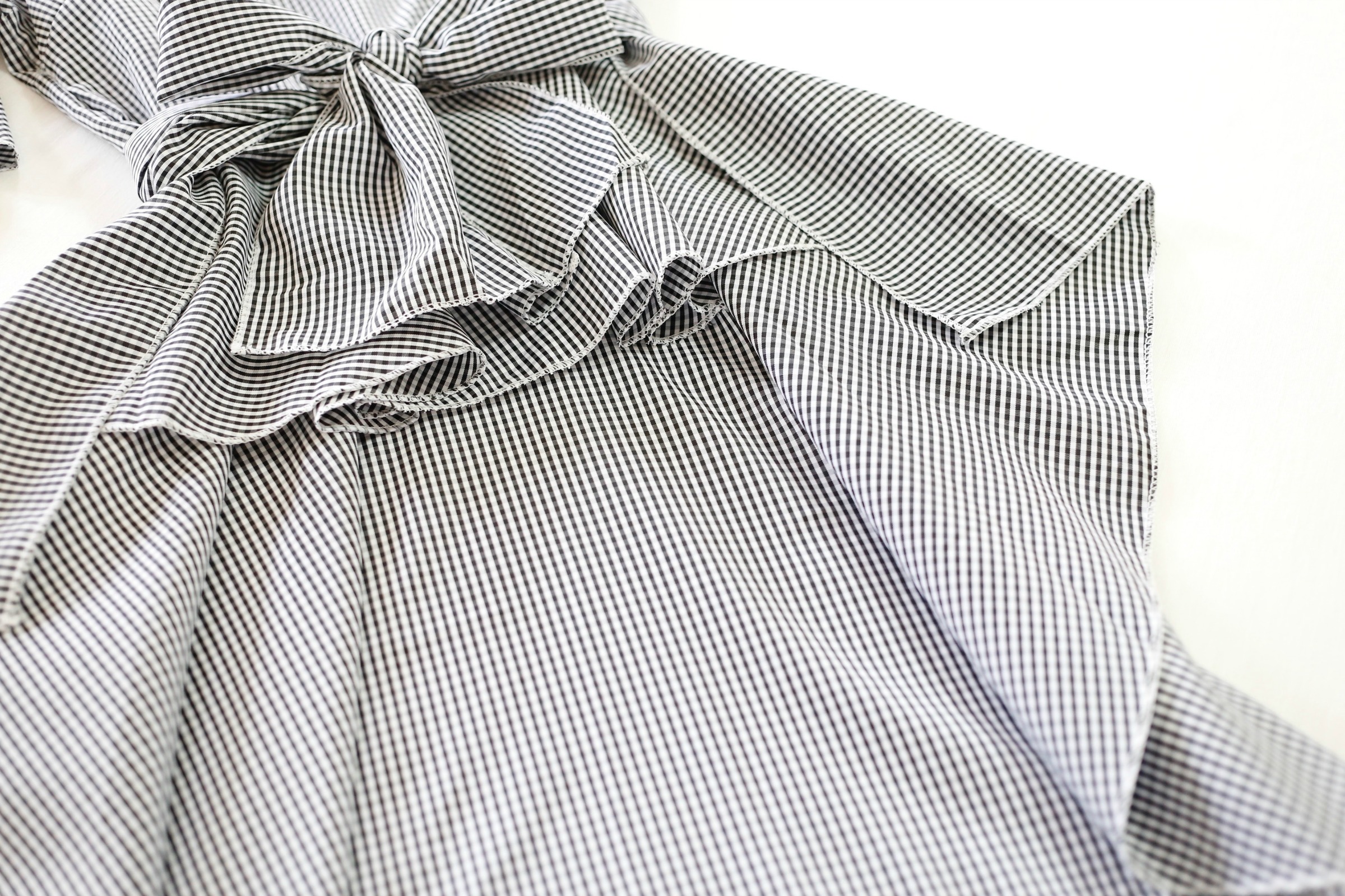 Checkered Tuxedo Soft Blouse - JustLove Closet