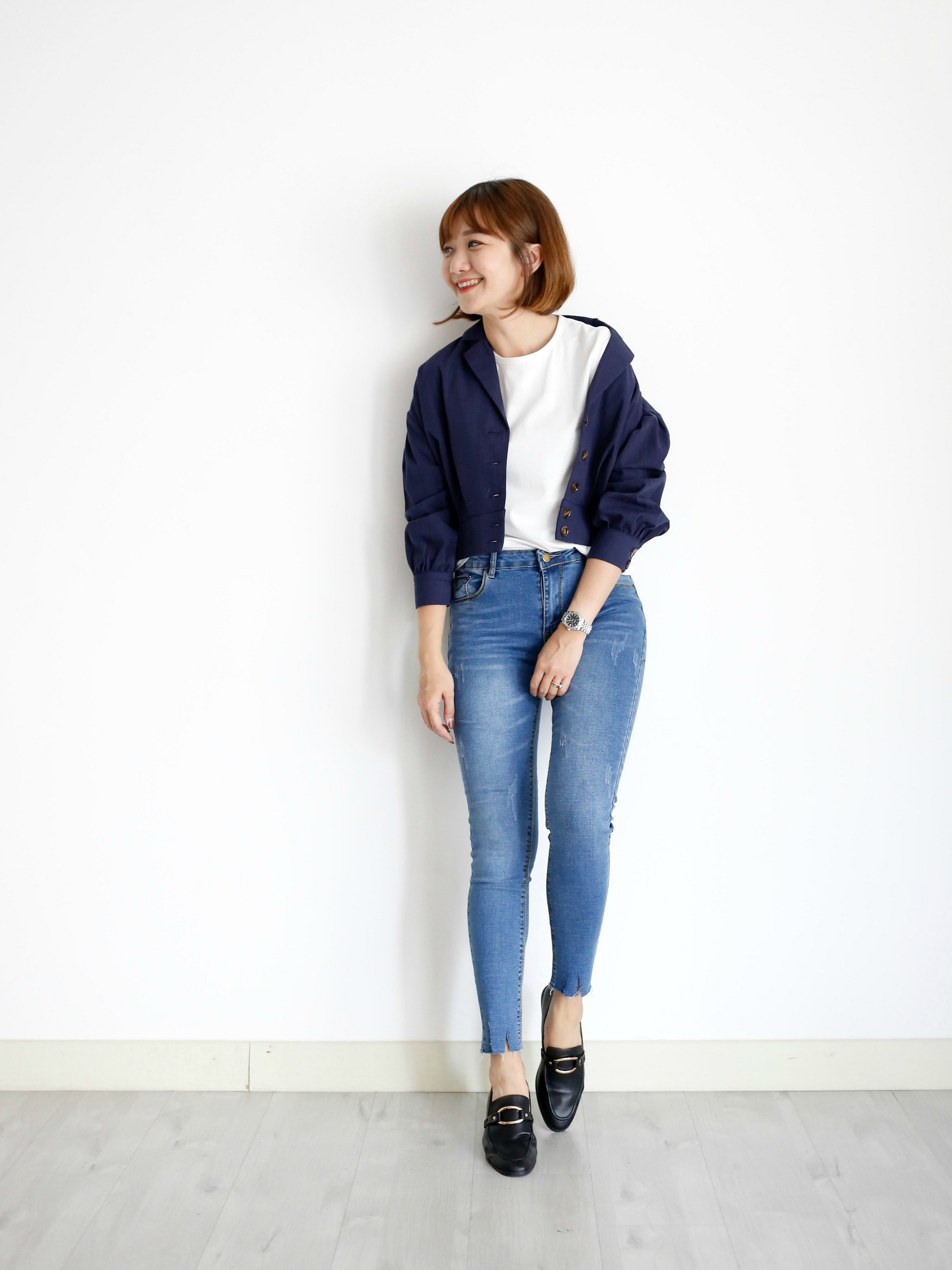 how to cut skinny jeans at the bottom