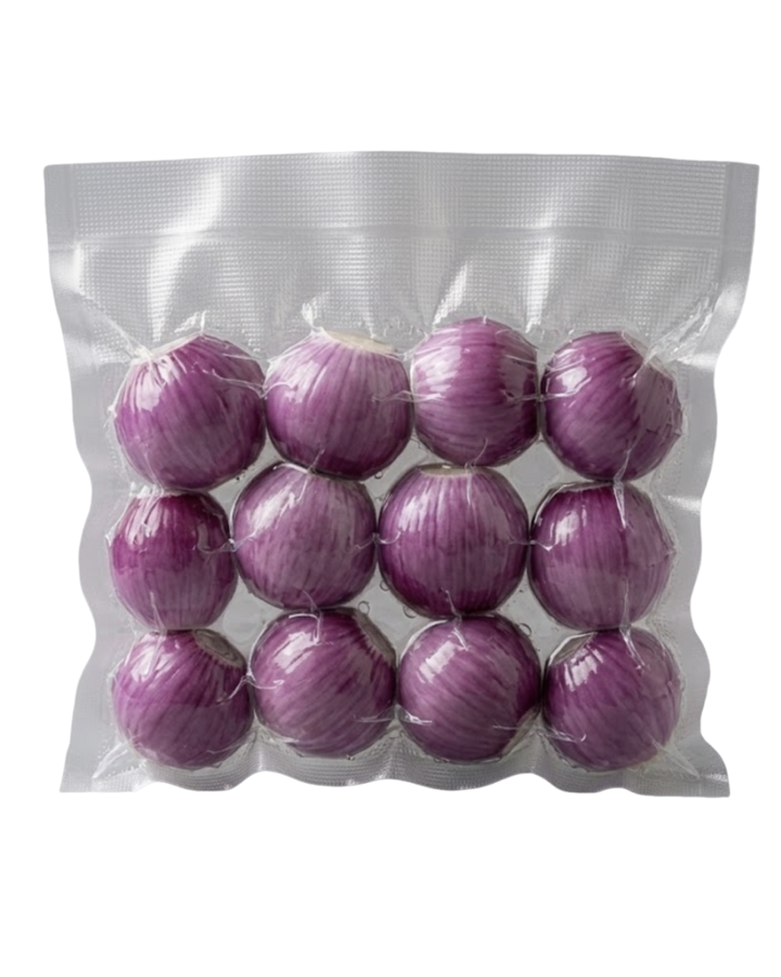 Bawang besar merah siap kupas pek seal