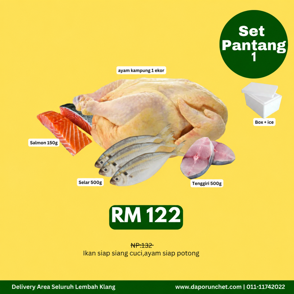 set pantang 1 daporunchet ikan siap siang 