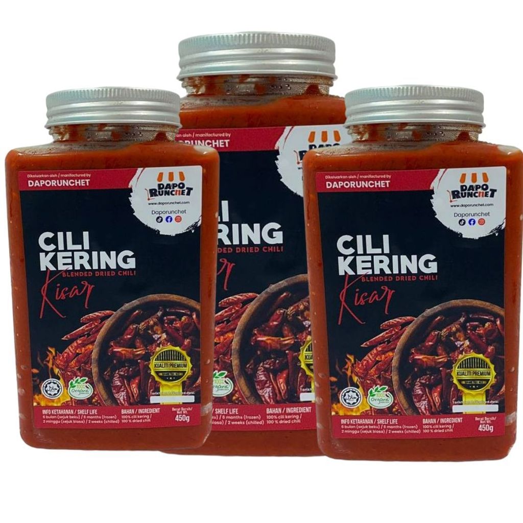 3 Bottle Cili Kering (Transparent)