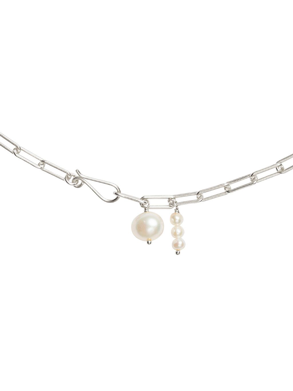 Silver Bold Link Chain Necklace 2