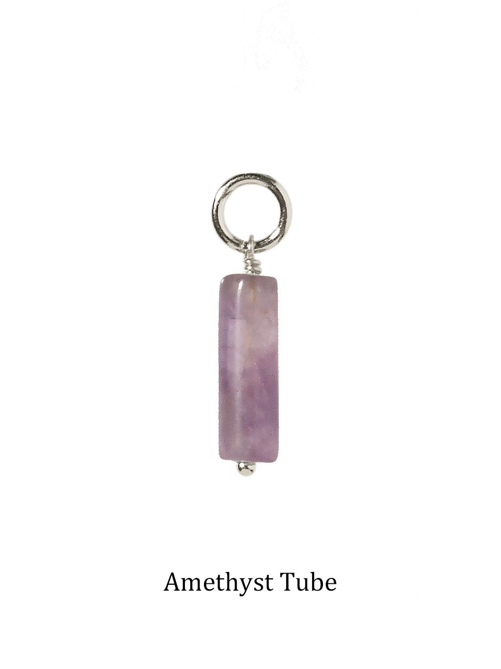 Silver Amethyst Tube