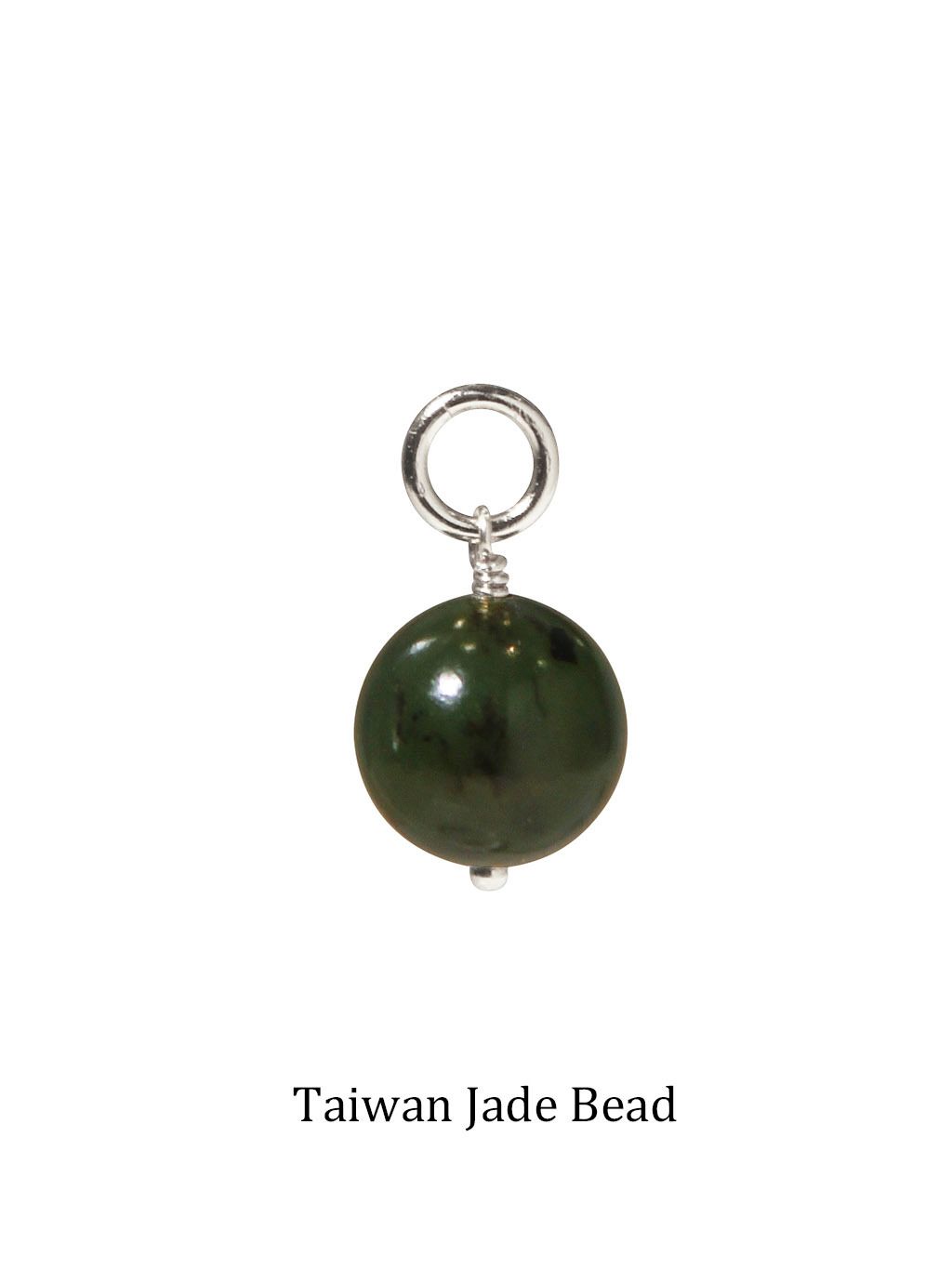 Silver Taiwan Jade Bead