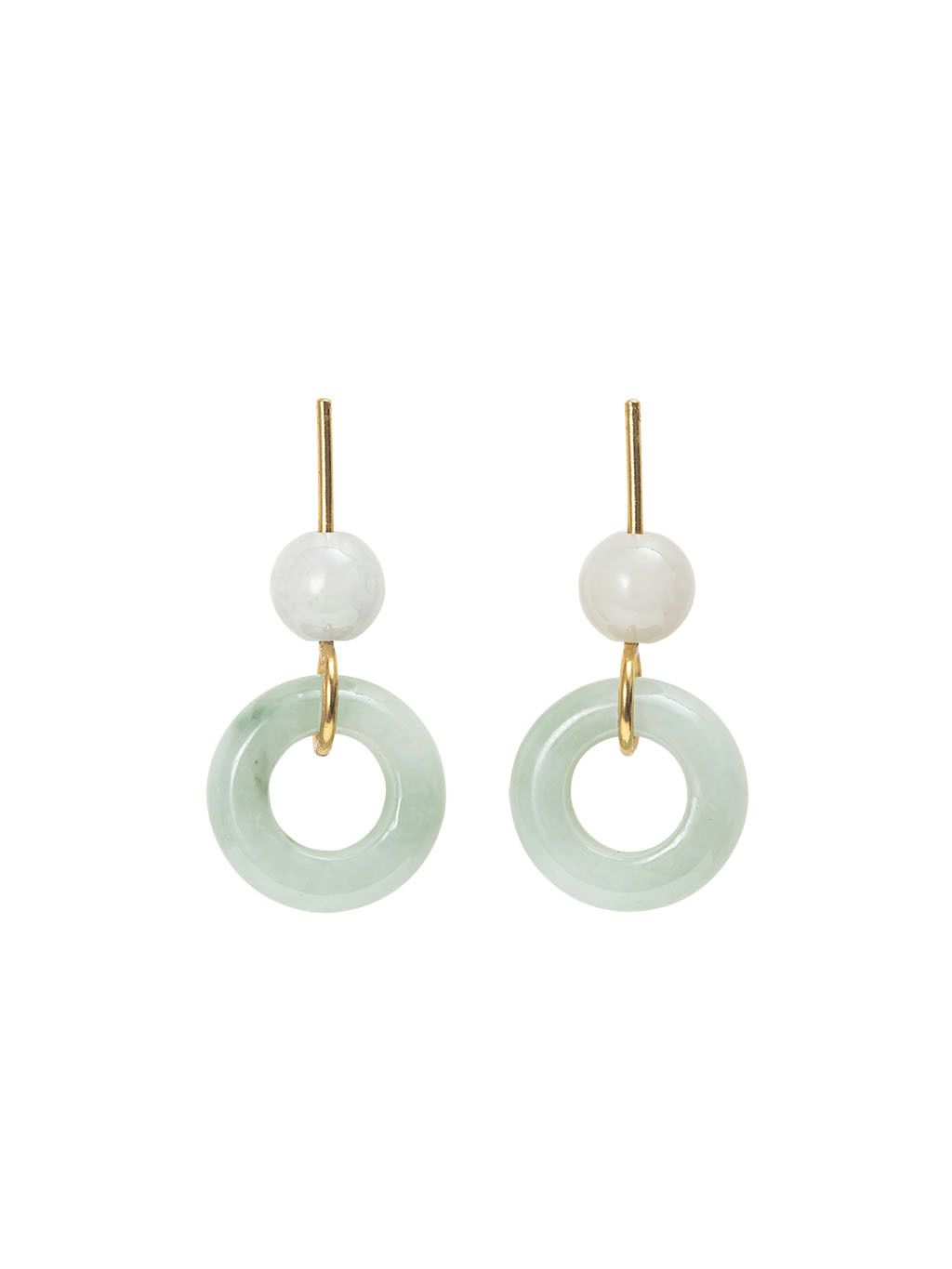 Jade Circle Stud Earrings_2