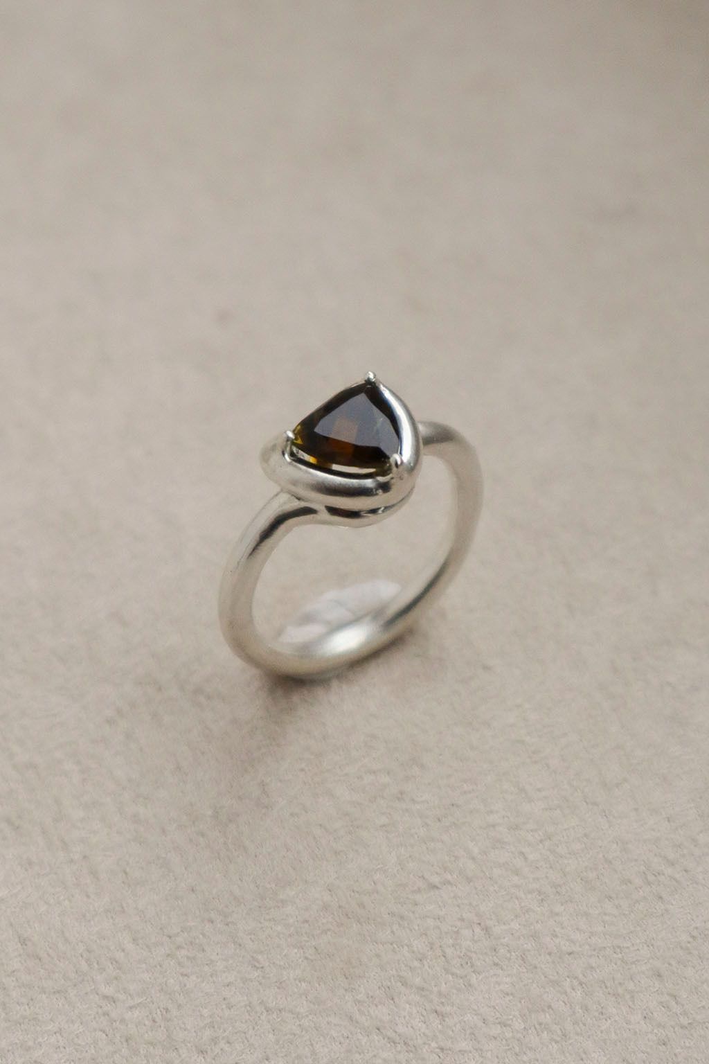Trilliant Brown Tourmaline Ring