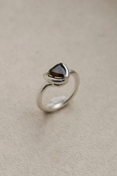 Trilliant Brown Tourmaline Ring