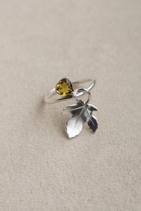 Fig Yellow Tourmaline Ring