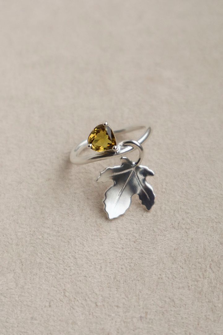Fig Yellow Tourmaline Ring