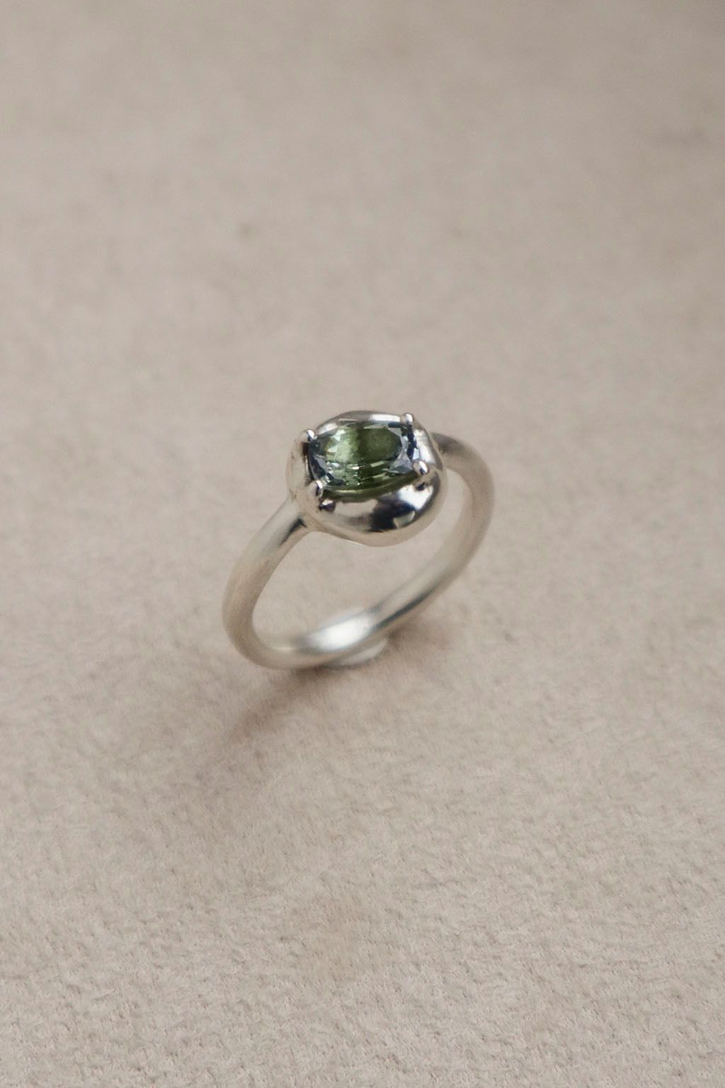 Cushion Bi-Color Tanzanite Ring