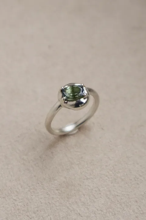 Cushion Bi-Color Tanzanite Ring