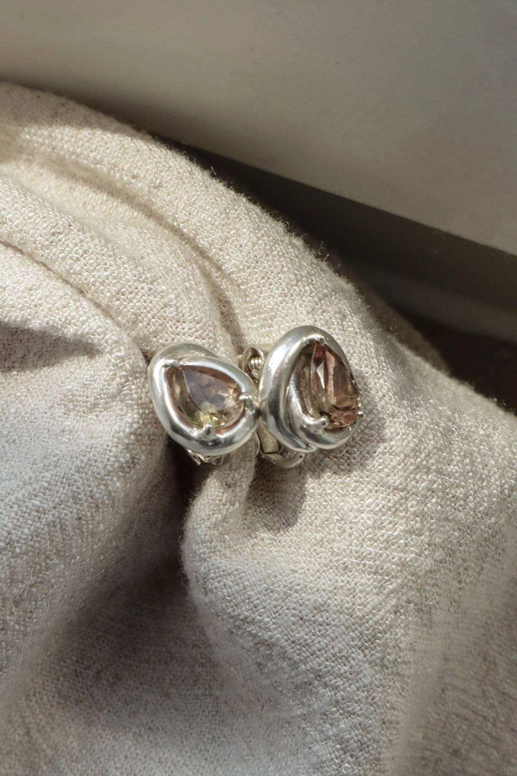 Pear Tourmaline Clip-On Earrings 3