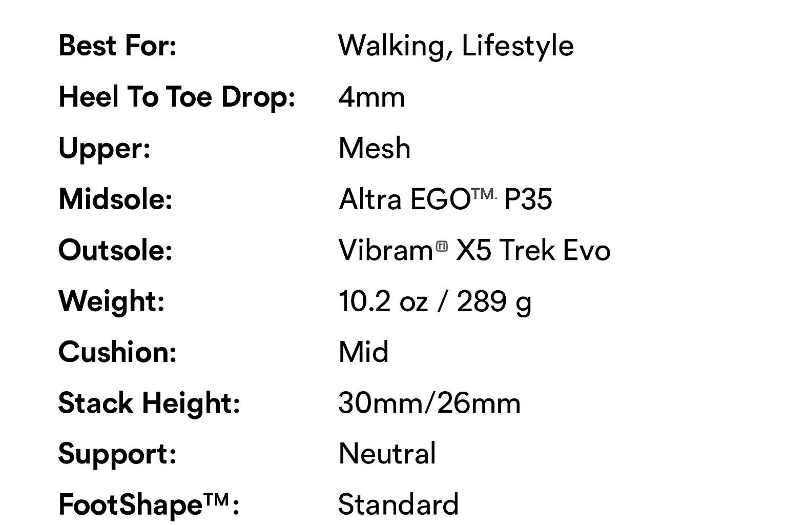 Specification-Vayager