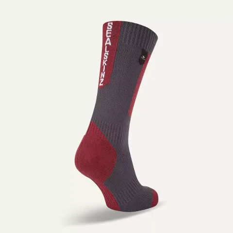 Runton_Waterproof_Cold_Weather_Mid_Length_Sock_with_Hydrostop_Grey_Red_White_2-Medium