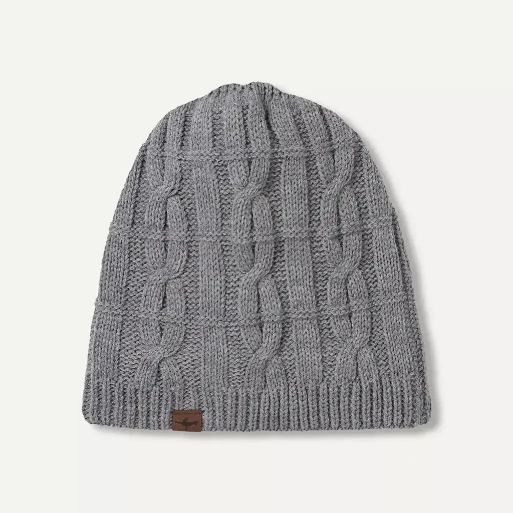 Blakeney_Waterproof_Cold_Weather_Cable_Knit_Beanie_Grey_1