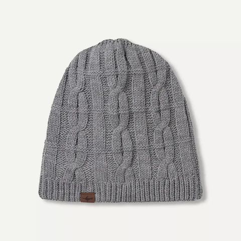 Blakeney_Waterproof_Cold_Weather_Cable_Knit_Beanie_Grey_1