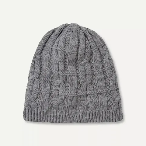 Blakeney_Waterproof_Cold_Weather_Cable_Knit_Beanie_Grey_2