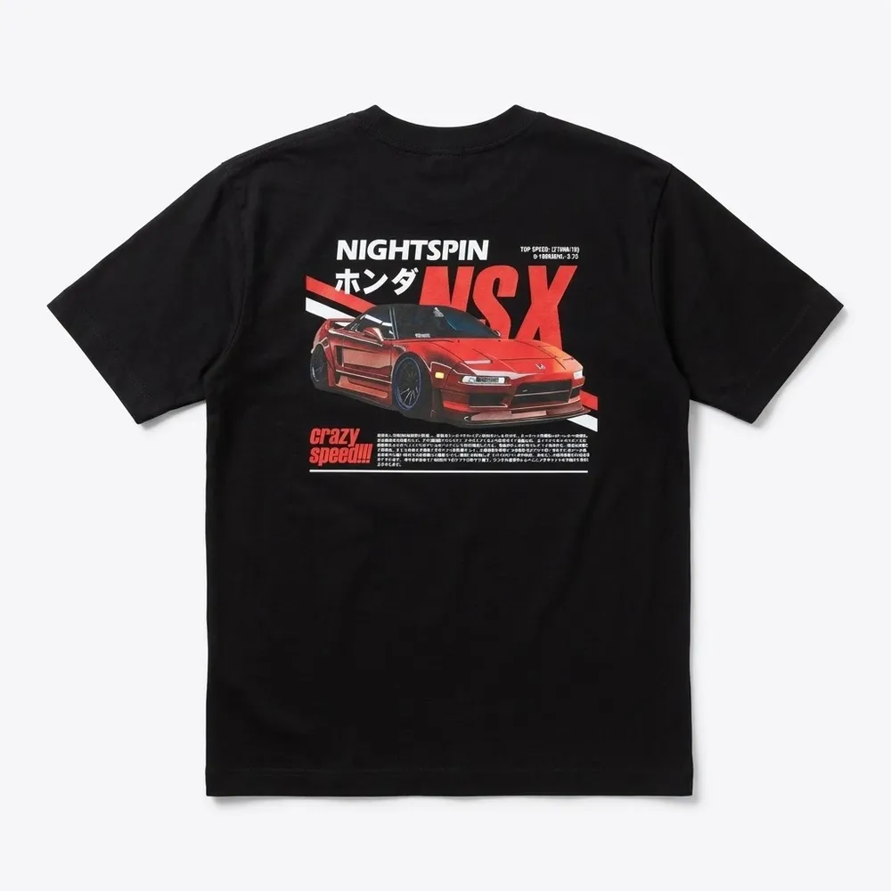 Relaxed Fit Tee Red Sports Car Back Print