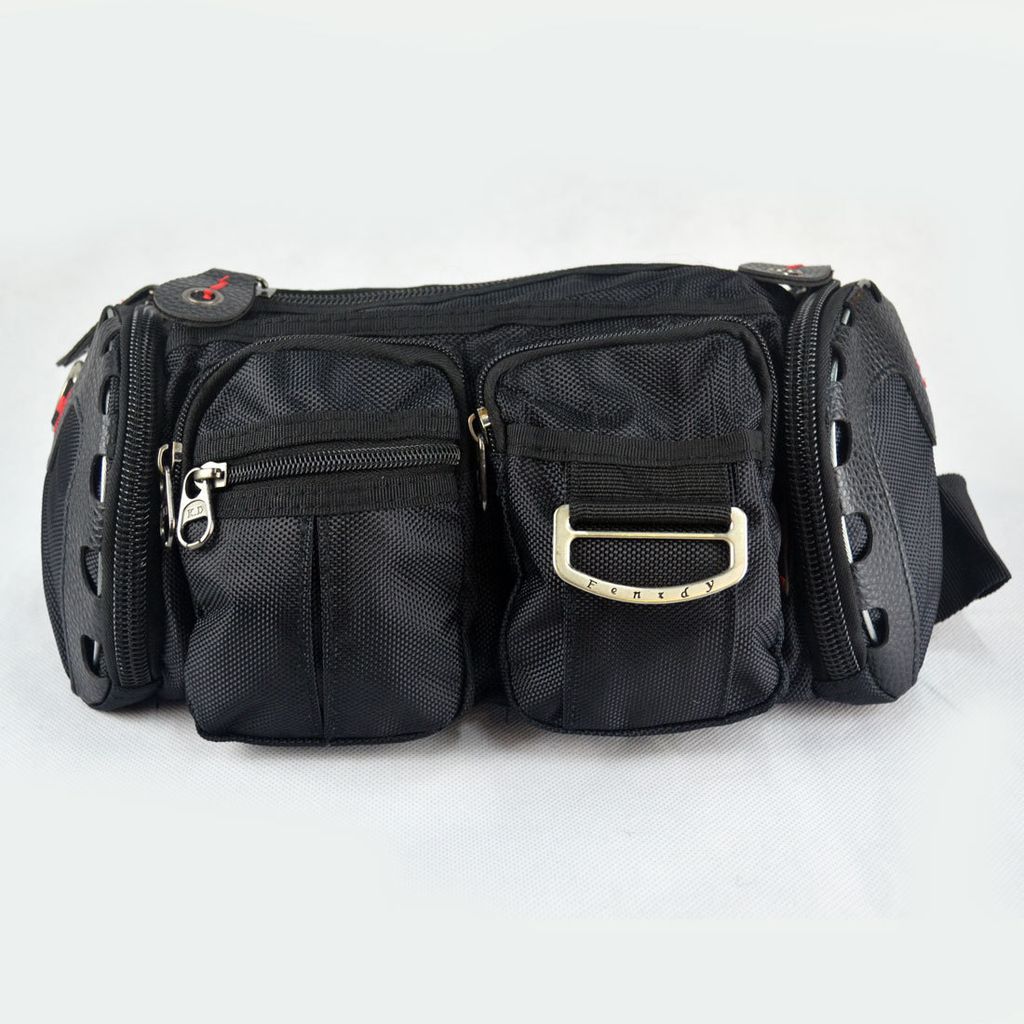 Two Front Zips Black Waistpack.jpg