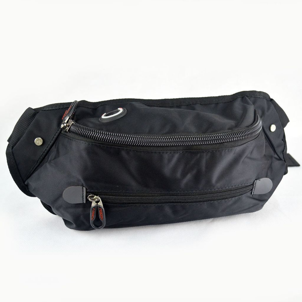 Double Zip Black Waistpack.jpg